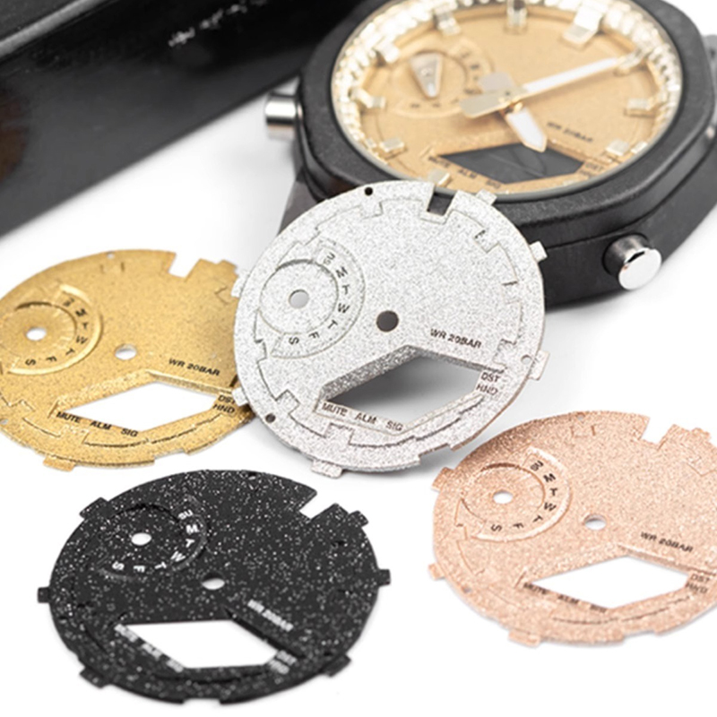 Casio Watch G-Shock Ga-2100 - Frost Gold Fire Pattern Dial dla
