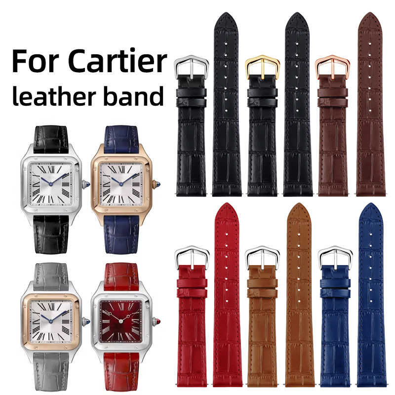 Cartier Watch Tank - Pasek ze skóry naturalnej 15mm 17mm