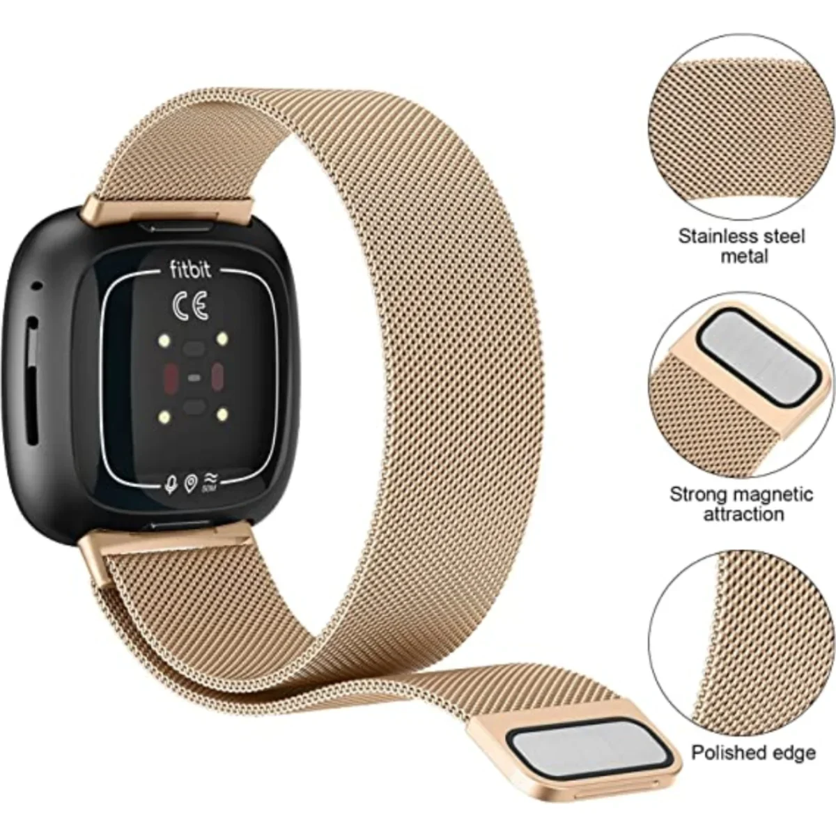 Pasek mediolański do Fitbit Ve – Milanese Loop Magnetic recenzja i cena
