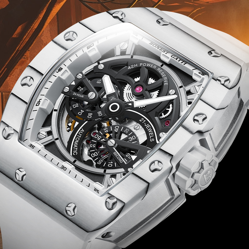 Zegarek męski mechaniczny BONE – Rubber Strap Diver recenzja i cena