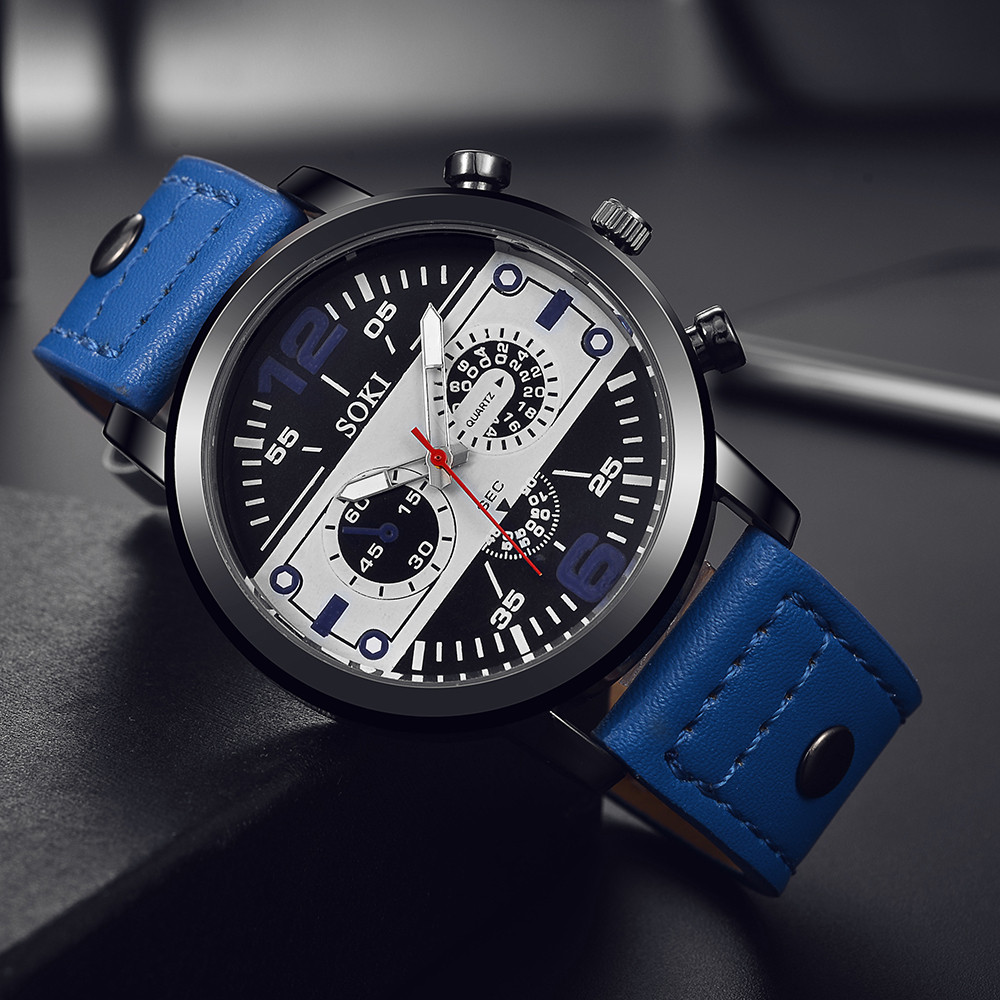 Elegancki męski zegarek z brąz – Leather Watch Band Men recenzja i cena