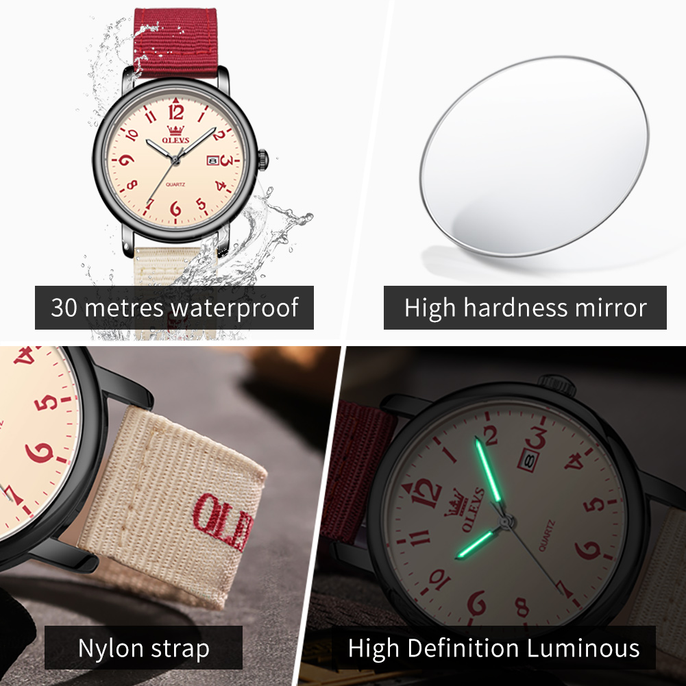 Zegarek kwarcowy OLEVS, nowy,  – Canvas Strap Watch recenzja i cena