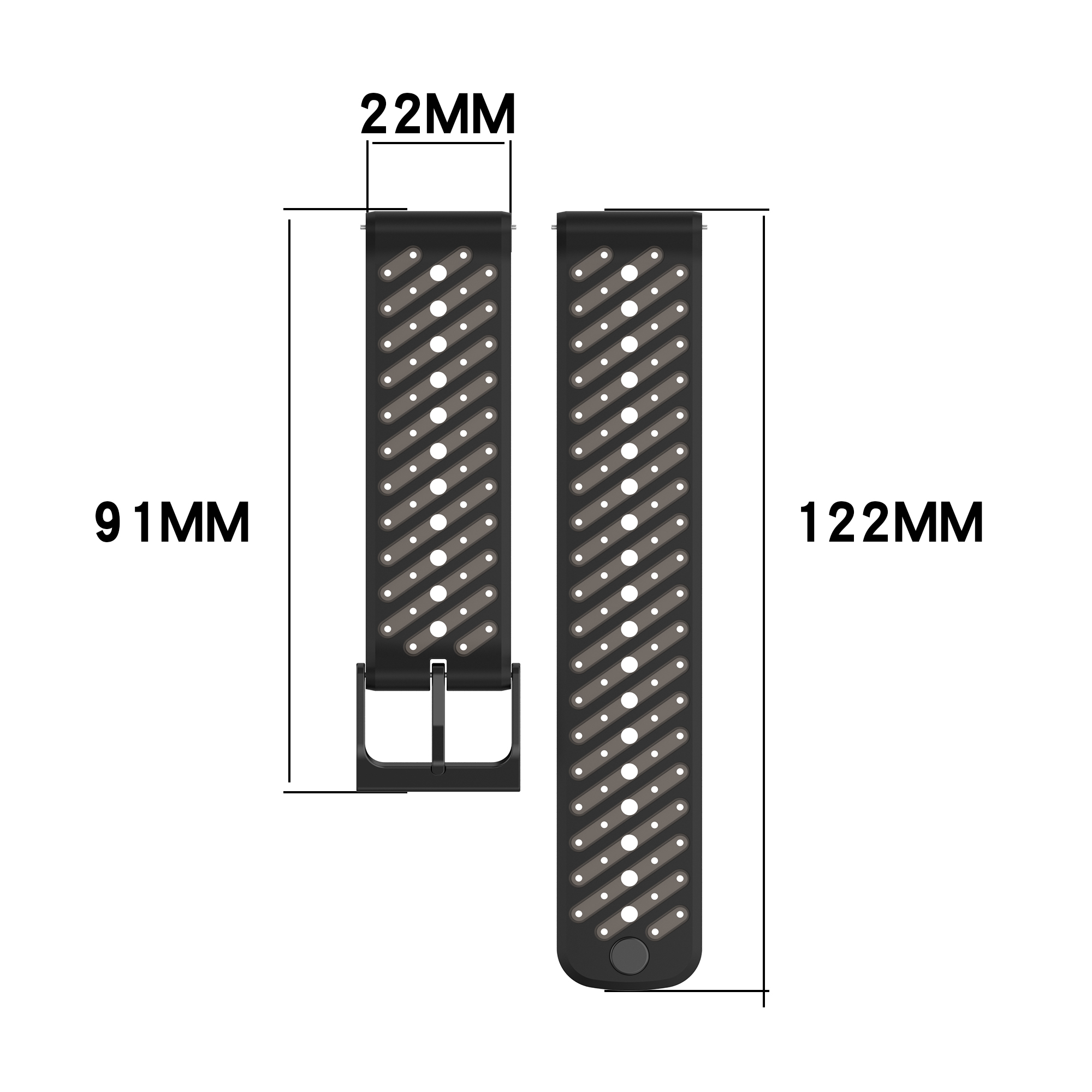 Silikonowy pasek sportowy do S – Silicone Watch Band 22Mm recenzja i cena