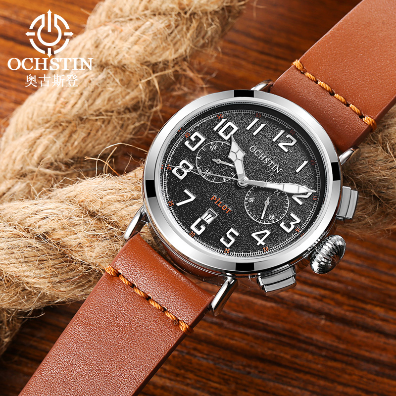 OCHSTIN Męski Zegarek Kwarcowy – Leather Watch Band Men recenzja i cena
